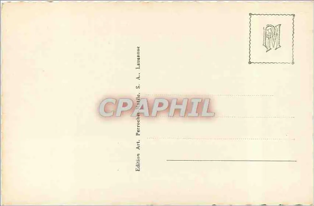 Neuchâtel — La Collégiale, Porte Sud — Édition Art. Perrochet, S.A. Lausanne - Verso