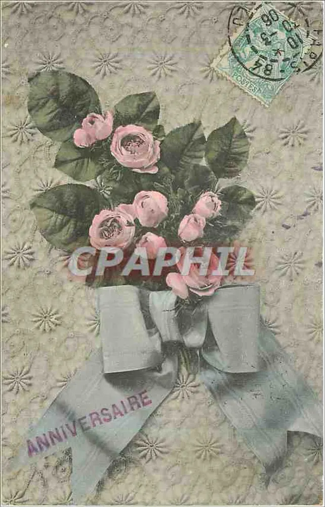 Buquê de rosas — Aniversário — A. S. Série 629 - Frente