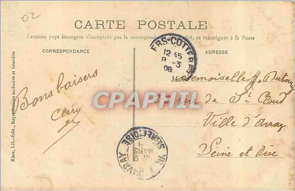 Um Villers-Cotterêts - Der Mühle und der See von Fleury — Libris, n°48 - Rückseite