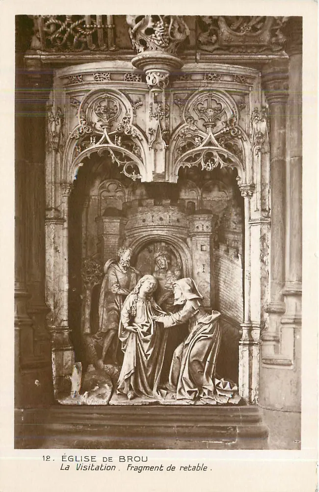 Igreja de Brou — A Visitação. Fragmento de retábulo. - Frente