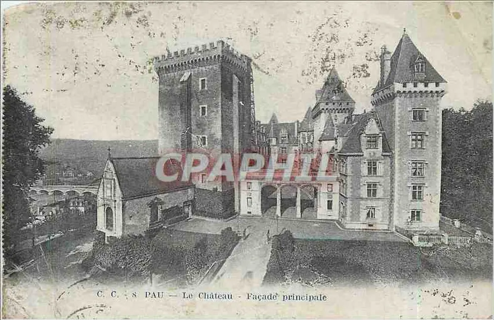 Pau — Het Kasteel — Hoofdgevel — C.C. & S. Pau - Voorkant