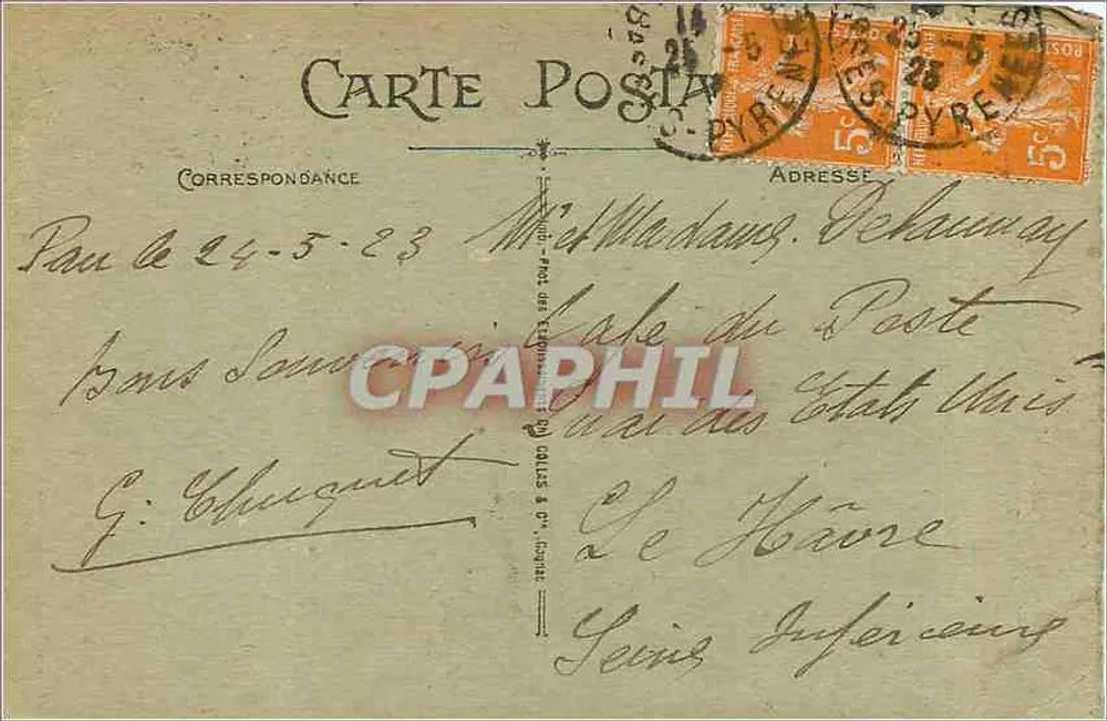 Pau — Het Kasteel — Hoofdgevel — C.C. & S. Pau - Achterkant