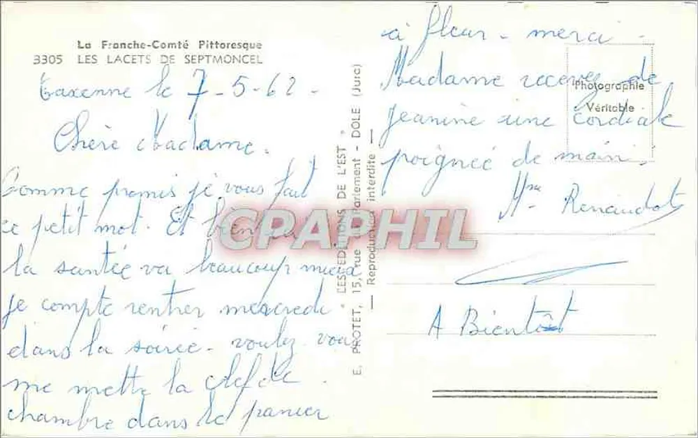 सेप्टमोंसेल के लैकेट्स — फ्रांस के कॉम्टी पिट्टोरेस्क — द एस्ट के प्रकाशन - पीछे