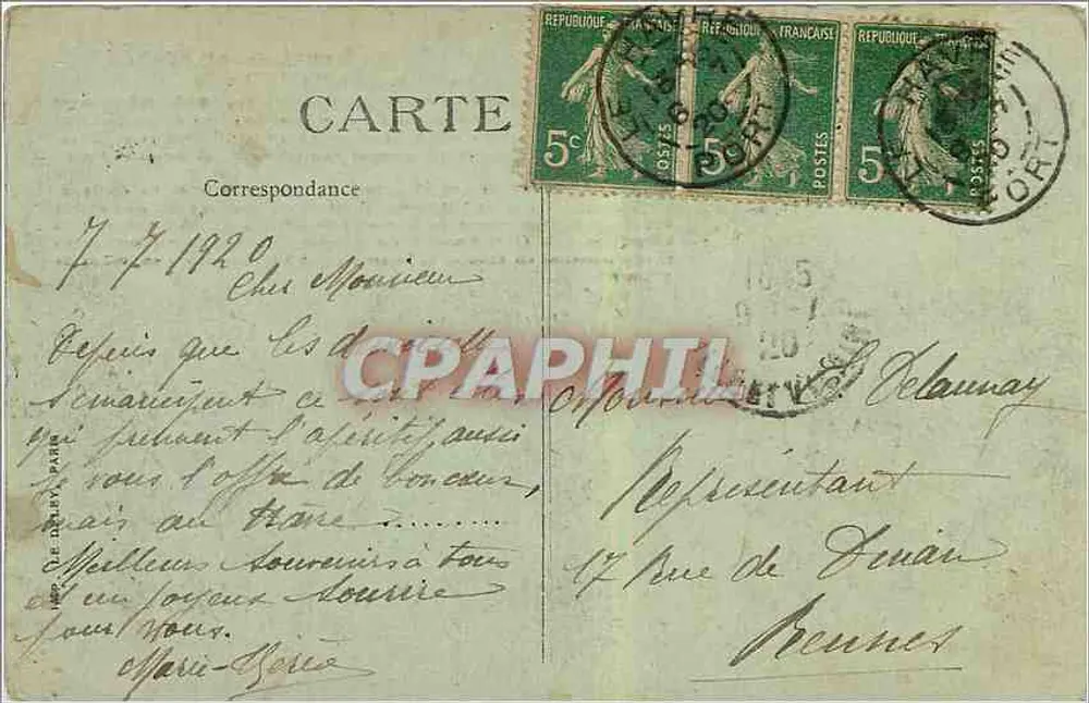 Le Havre — Der Transatlantiker "FRANCE" — G. Foreglier, Le Havre - Rückseite