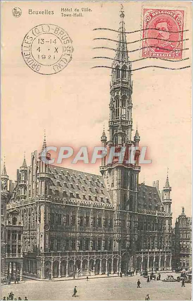 Bruselas — Hotel de la Ciudad — Ern. Thill, Serie 1, N° 2 - Anverso