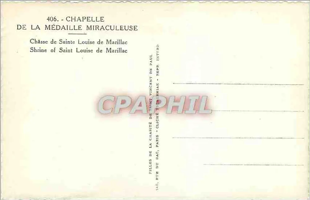 Kapelle der Gnadenmedaille — Reliquiar der Heiligen Louise de Marillac — Töchter der Caritas von Saint Vincent de Paul - Rückseite