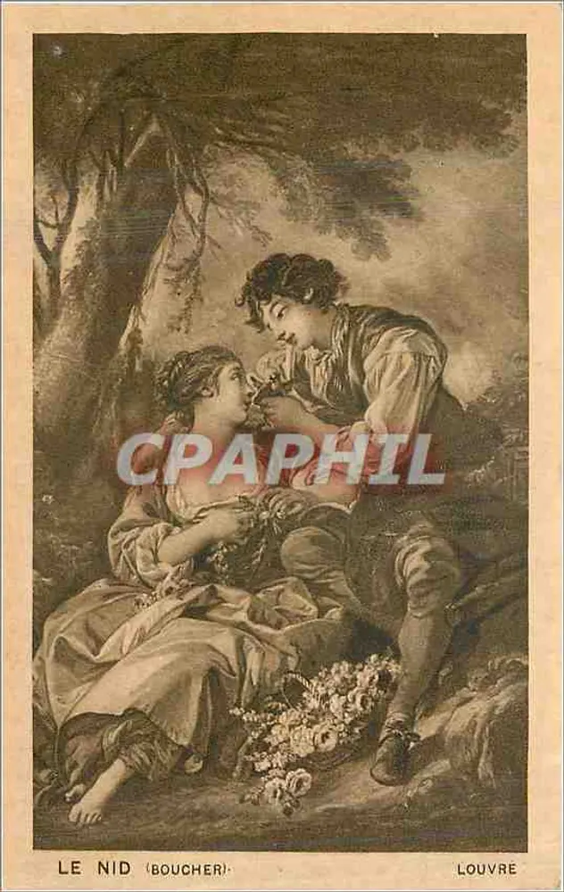 O Nid (Boucher) — reprodução de uma obra dos Louvre — editor Louvre - Frente