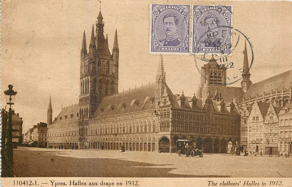 Ypres. Salas de Telas en 1912 — n° 110412-1 - Anverso