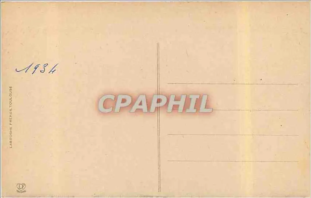 Pau - O Boulevard dos Pirineus — editor Labouche Fichet, Toulouse, n°7 - Verso