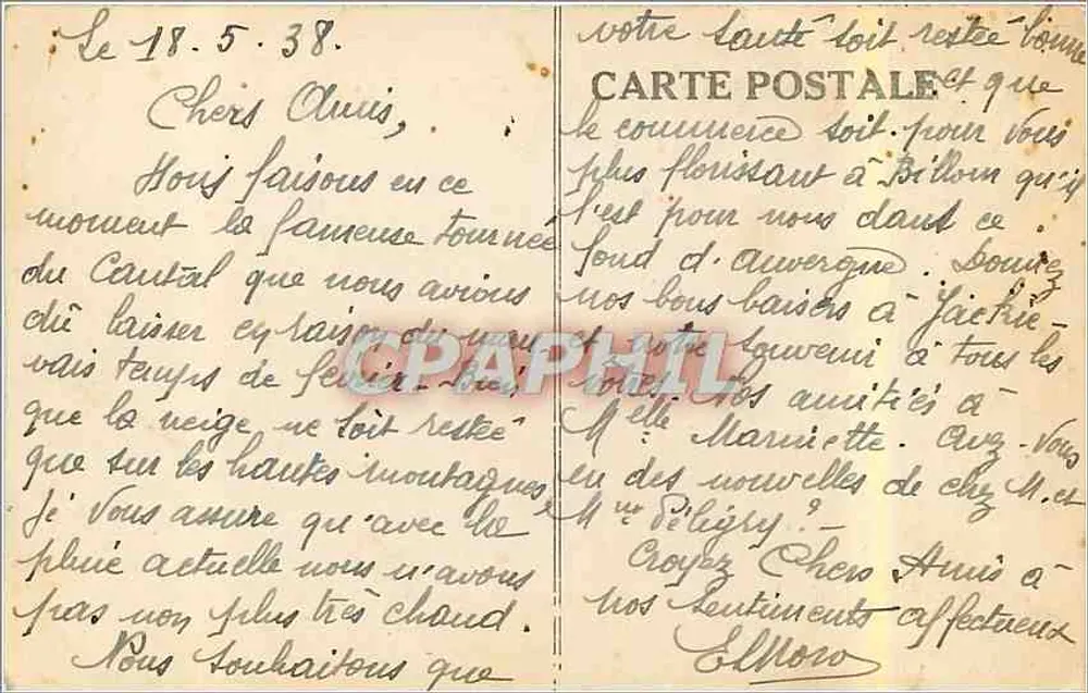 Cirque di MANDAILLES — Aucergne — Cantal. 352. (n° 5) - Verso