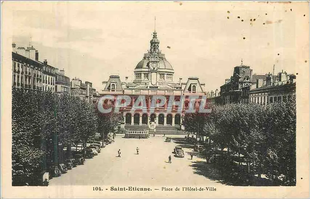 Saint-Étienne — Place de l'Hôtel-de-Ville — Éditions P. Bastide - Recto
