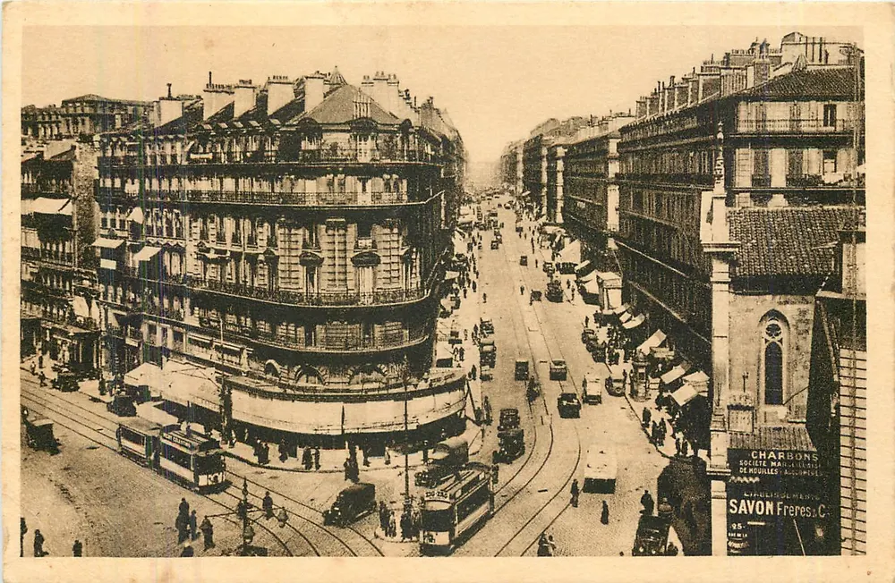 Ansicht von Marseille — Hafenquai und Straße der Republik — Verlag unbekannt - Vorderseite