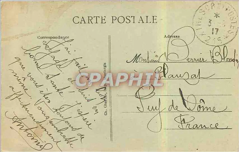Montargis - O Castelo — G. F. M. - Verso