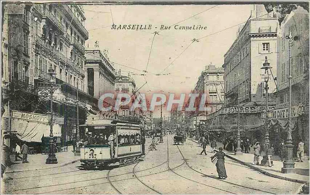 Marseille - Rue Cannelière — trem n°757 — editor não identificado - Frente