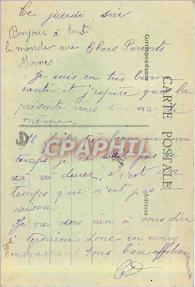 Versailles — Voiture du Sacre de Charles X — L. C. H., Paris - Verso