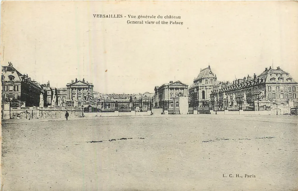 Versailles - Vista geral do castelo — E. C. H., Paris - Frente