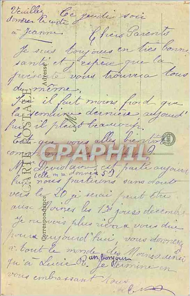 Versailles - Vista geral do castelo — E. C. H., Paris - Verso