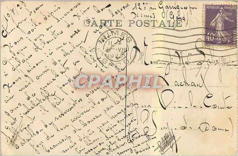Nîmes — O Ponte do Gard — A.R. - Verso