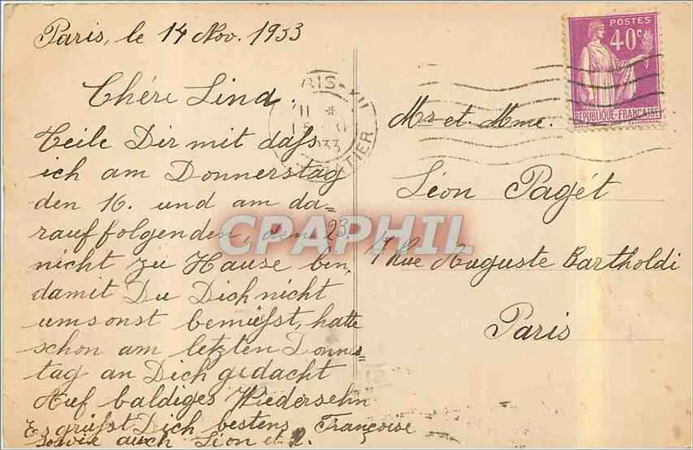 PARIS — Le Grand Palais (Deglane, arch.) - Verso