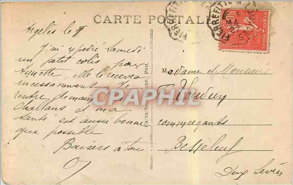Lourdes — La gare du funiculaire du Pic du Jer — C.C. 37 - Verso