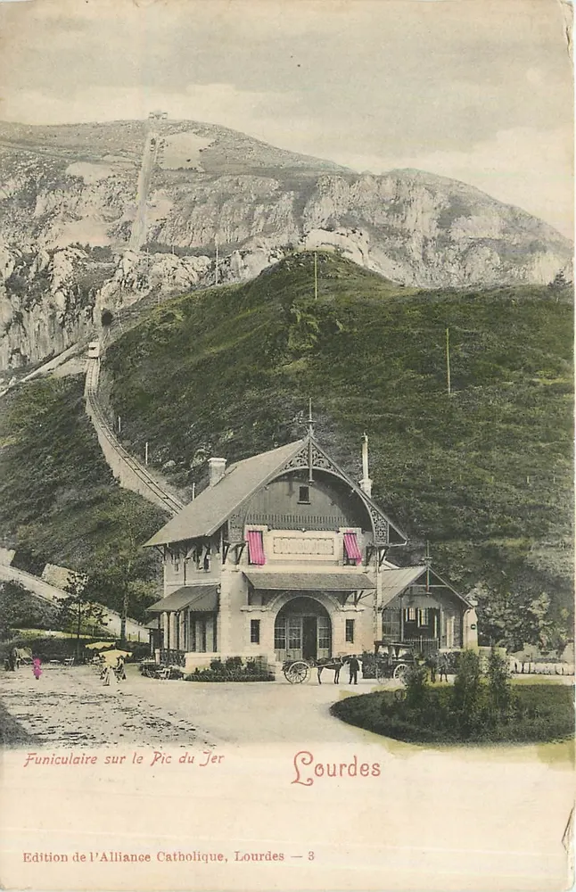 Teleférico no Pic du Jer — Lourdes — Edição da Aliança Católica, Lourdes — 3 - Frente