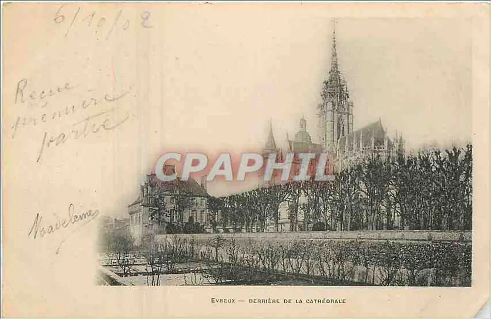 Evreux — atrás da catedral — editor Pasquier & Berger, Paris - Frente