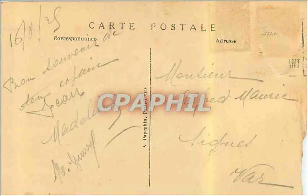 Versailles — La Voiture du Sacre de Charles X — A.F. n°144 - Verso