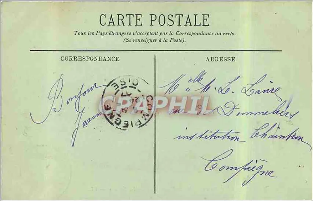 Castello di Chantilly — Facciata delle Grandi Stalle — LL. n°36 - Verso