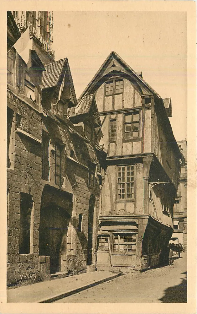 Rouen — Alte Häuser — Kunstausgabe YVON - Vorderseite