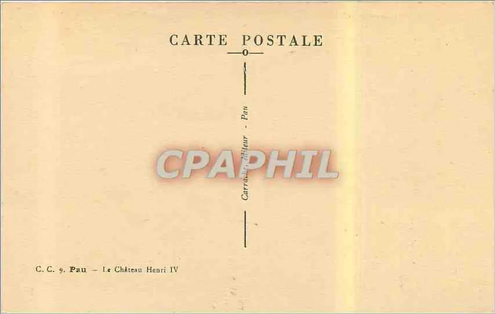Pau — Il Castello di Enrico IV — Carrand & Cie, editore - Verso