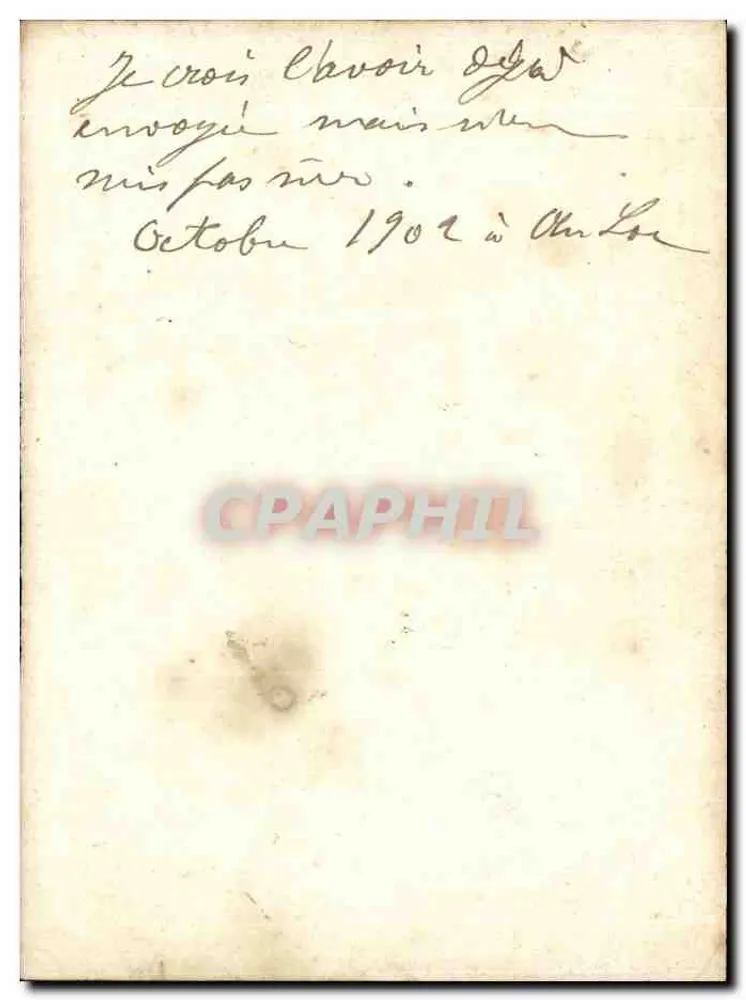 Zwei Männer mit Büffeln und einem Wagen — Indonesien — um 1901 - Rückseite