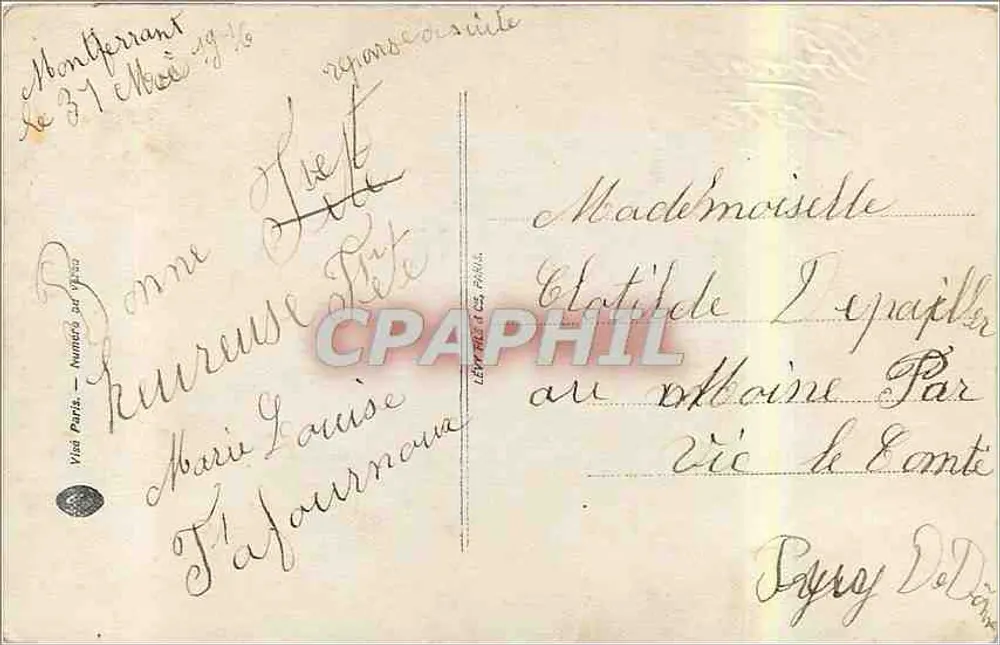 Arranjo de flores — editor Mérangos n°564 - Verso