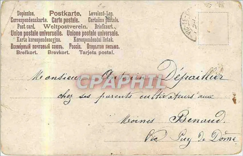Fuchsia — fleurs pendantes avec feuilles — éditeur non visible - Verso