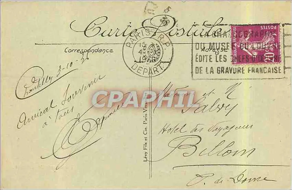 Castelo de Chantilly — O Châtelet — Edição especial E. Dambly SELECT - Verso