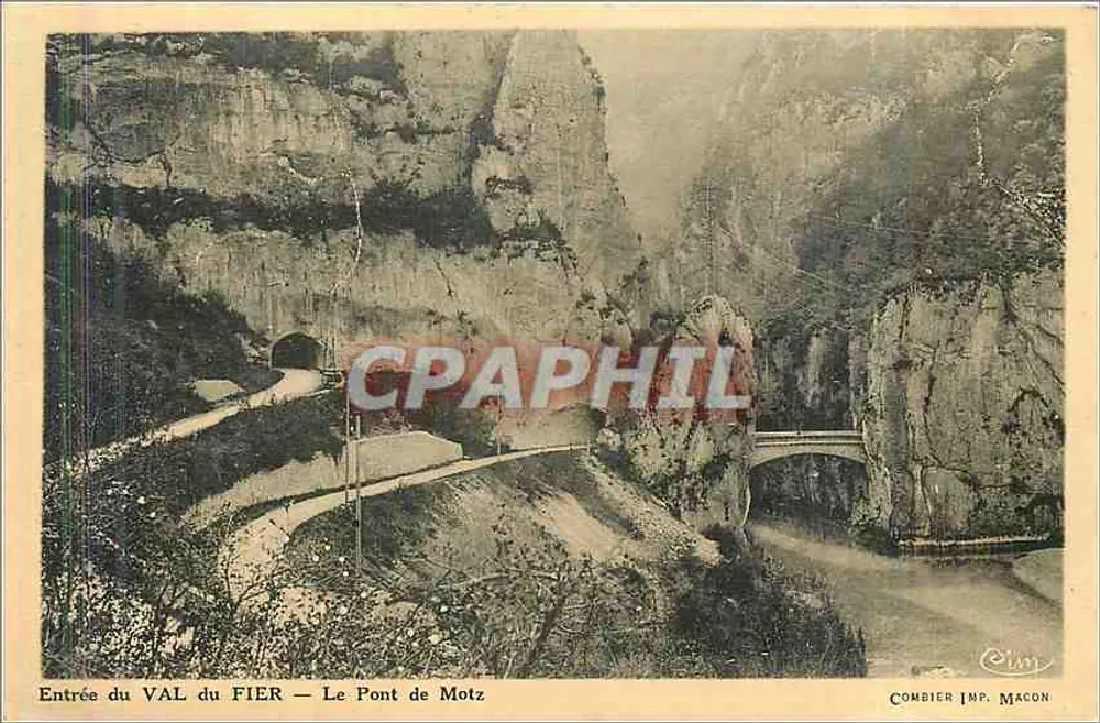 Eingang zum VAL DU FIER — Der Pont de Motz — Combier Imp. Macon - Vorderseite