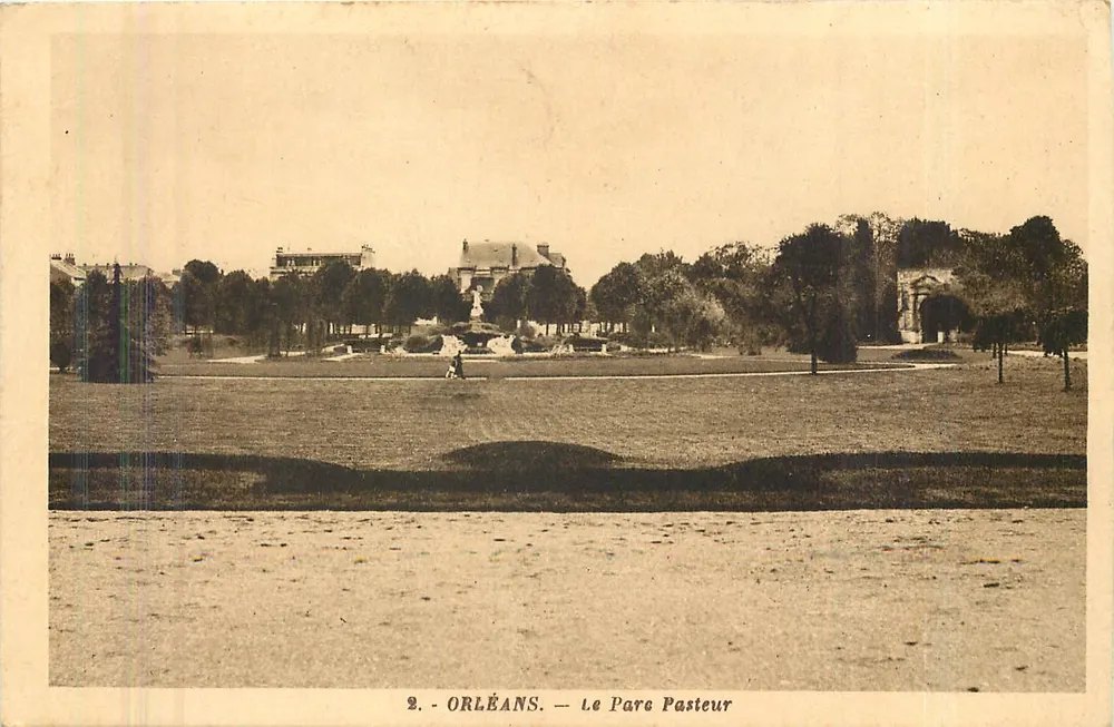 Orléans — O Parque Pasteur — Héliogravure Papeterie de Mirecourt n°2 - Frente