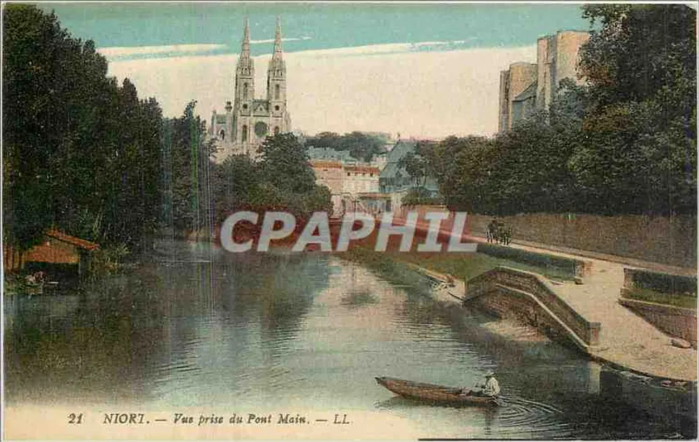 Niort — Vista scattata dal Ponte Main — LL, n°21 - Recto