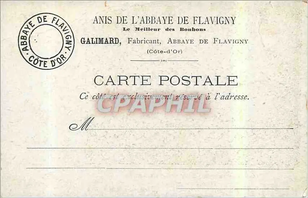 Flavigny — Porte du Val (12. Jahrhundert) Außenseite — Photo-Abbaye, 6. Serie, Nr. 8 - Rückseite