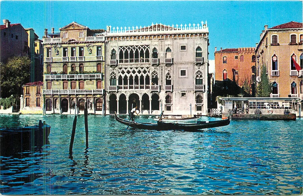 Veneza — Vista do canal com o palácio Ca' d'Oro — Ed. Benedetti Roberto - Veneza - Frente