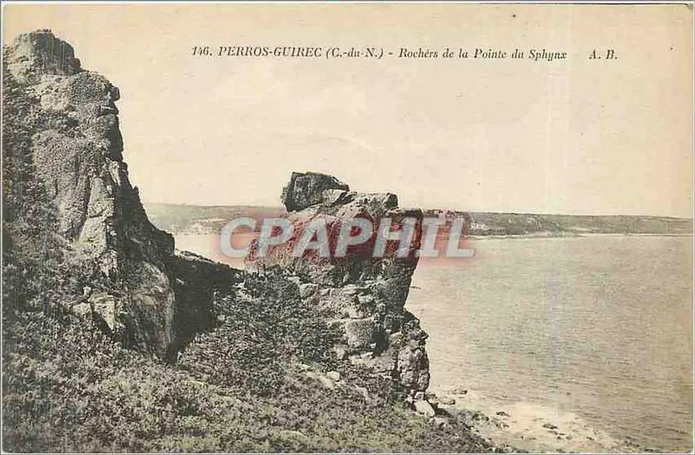 Perros-Guirec (C.-du-N.) — Felsen der Pointe du Sphynx — A.B. - Vorderseite