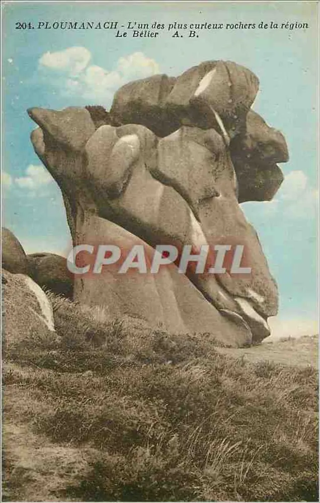 PLOUMANACH - Einer der merkwürdigsten Felsen der Region - Le Bélîer - A. B. - Vorderseite