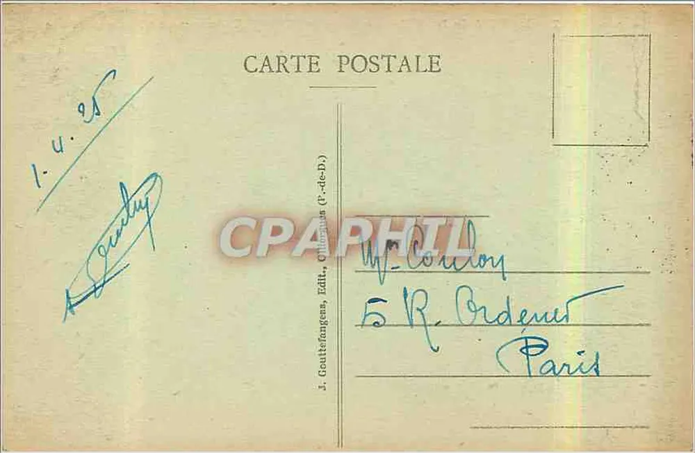LE PUY DE DOME - De Col de CÉYSSAT in zijn omgeving — J. Gouttefanges, uitgever (R.-de-D.) - Achterkant