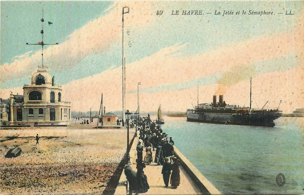 Le Havre — La Diga e il Semaforo — LL. N° 59 - Recto