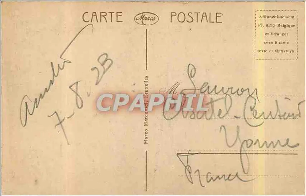 St-Gilles-Bruxelles — Rathaus — Allgemeine Ansicht — Französisch-Renaissance-Stil, 1904 eröffnet, kostete mehr als 3 Millionen Franc - Rückseite
