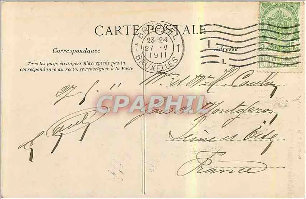 Brüssel – Tor von Hal, Blick von der Rue de la Victoire – La G. P. A. Paris - Rückseite