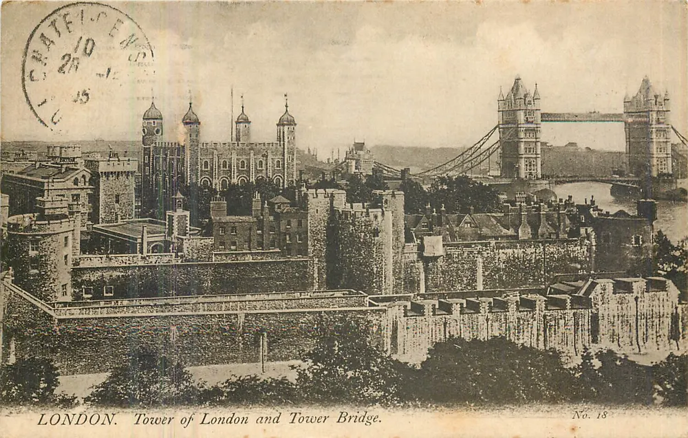 LONDON. Turm von London und Tower Bridge — Nr. 18 - Vorderseite