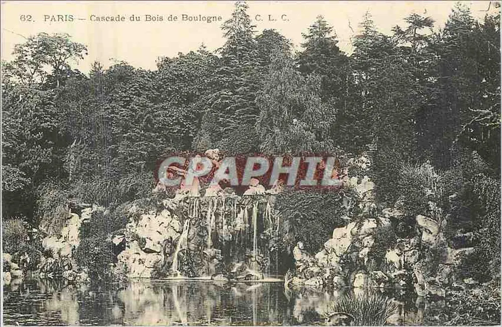 Paris — Cascata do Bois de Boulogne — C. L. C. n° 62 - Frente