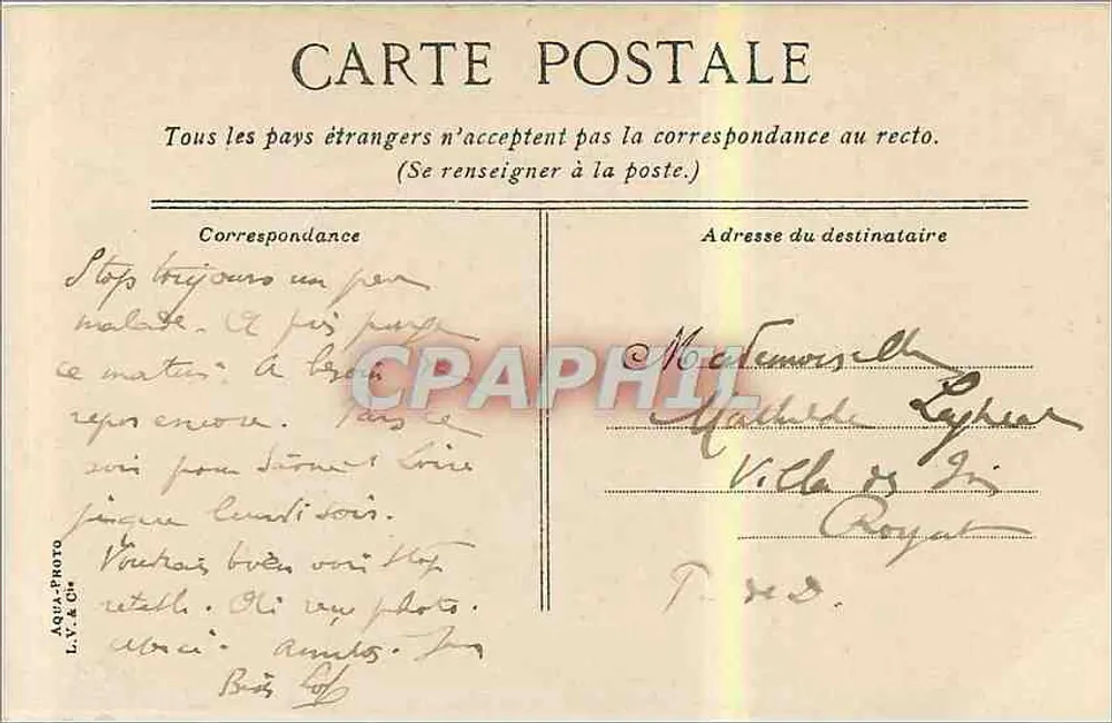Dijon. O Teatro — editor L.V. & Cie, n° 444 - Verso