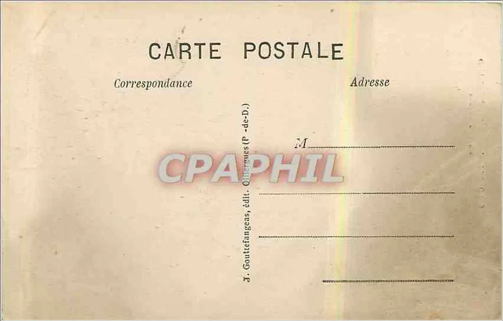 Clermont-Ferrand — A Prefeitura com a catedral no fundo — G.d'O. 353 - Verso