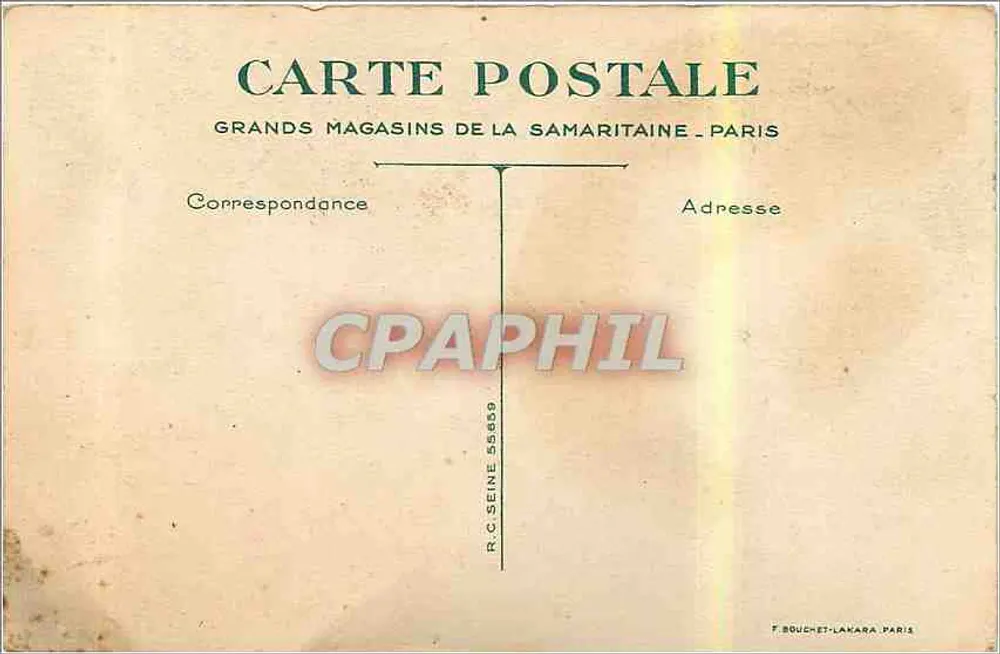 Niño y perro a la mesa — T'EN AURAS PAS ! — Grands Magasins de la Samaritaine, París - Reverso